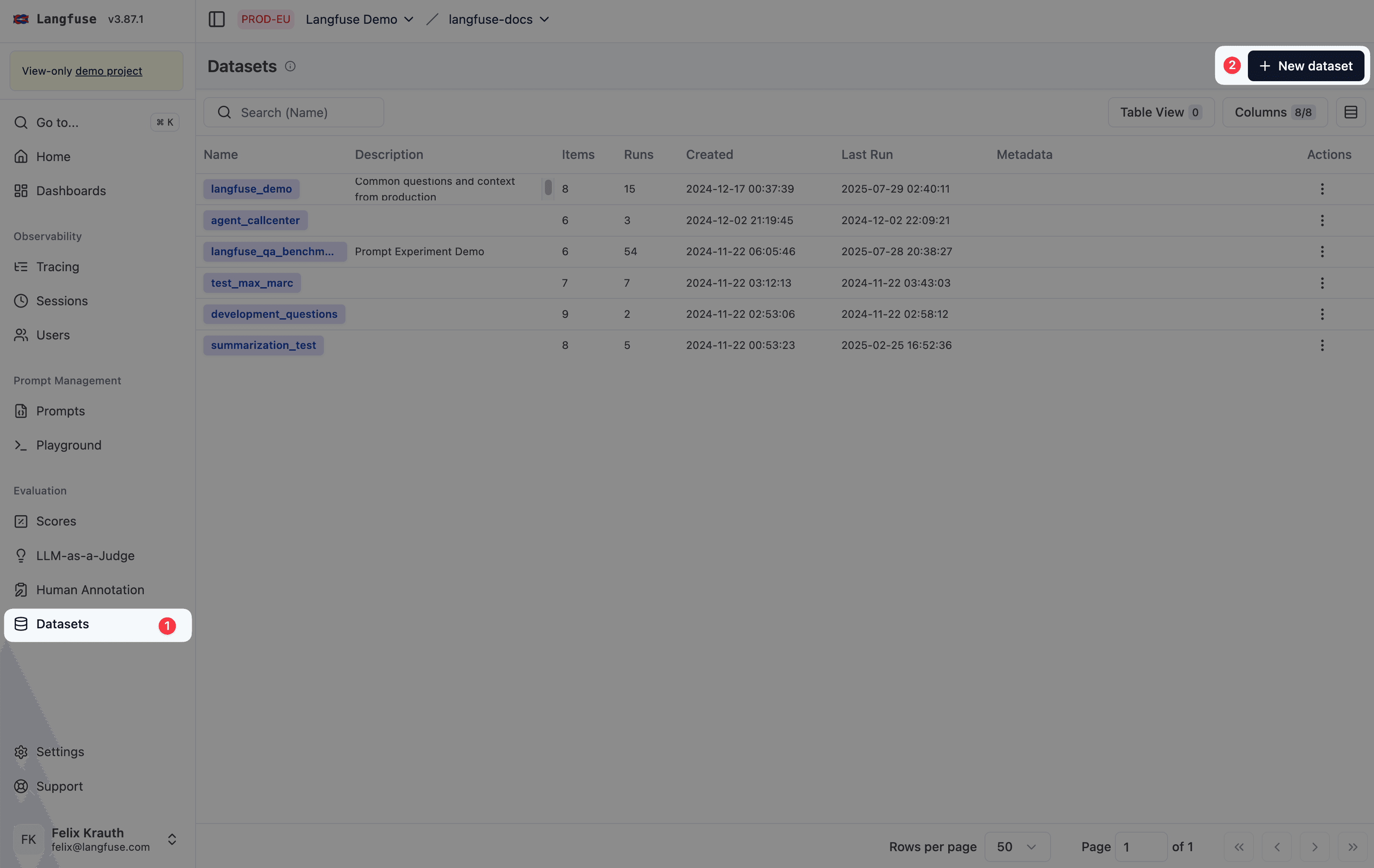 Create dataset